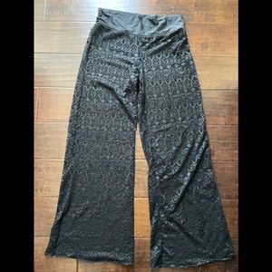 Bisou Bisou Black Mesh lace knit swim cover pants